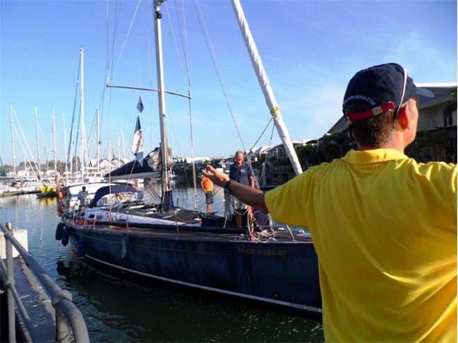 Andromeda locking out to the Start. © World Cruising Club http://www.worldcruising.com